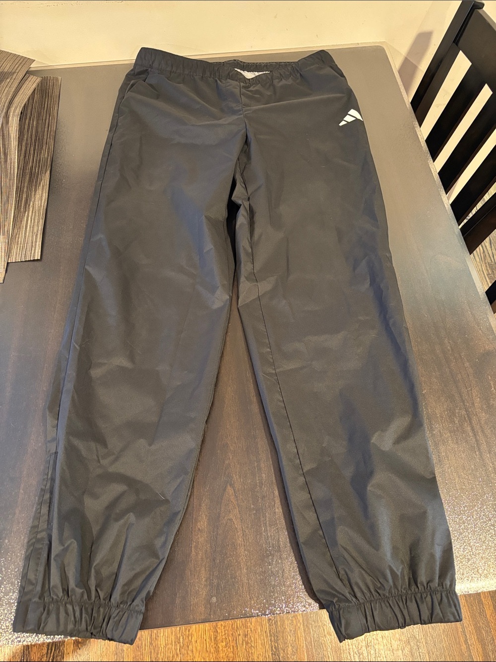 Women’s Black Athletic Track Pants - Lightweight Water-Resistant